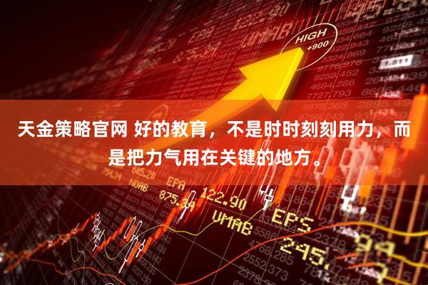 天金策略官网 好的教育，不是时时刻刻用力，而是把力气用在关键的地方。